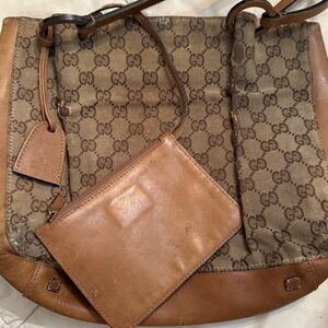 Vintage damaged Gucci GG Monogram Bag